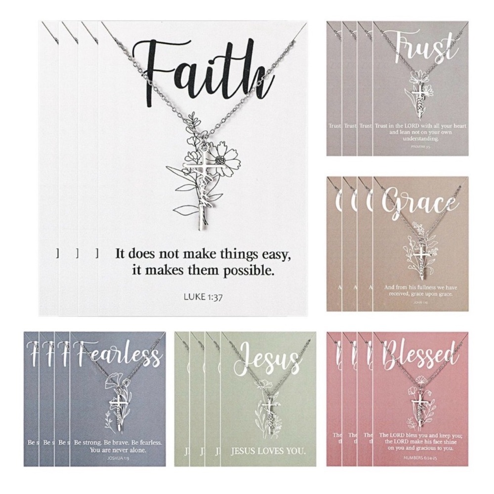 BUY NOW Christian Necklace w/ Bible Verse Card - Pick One
